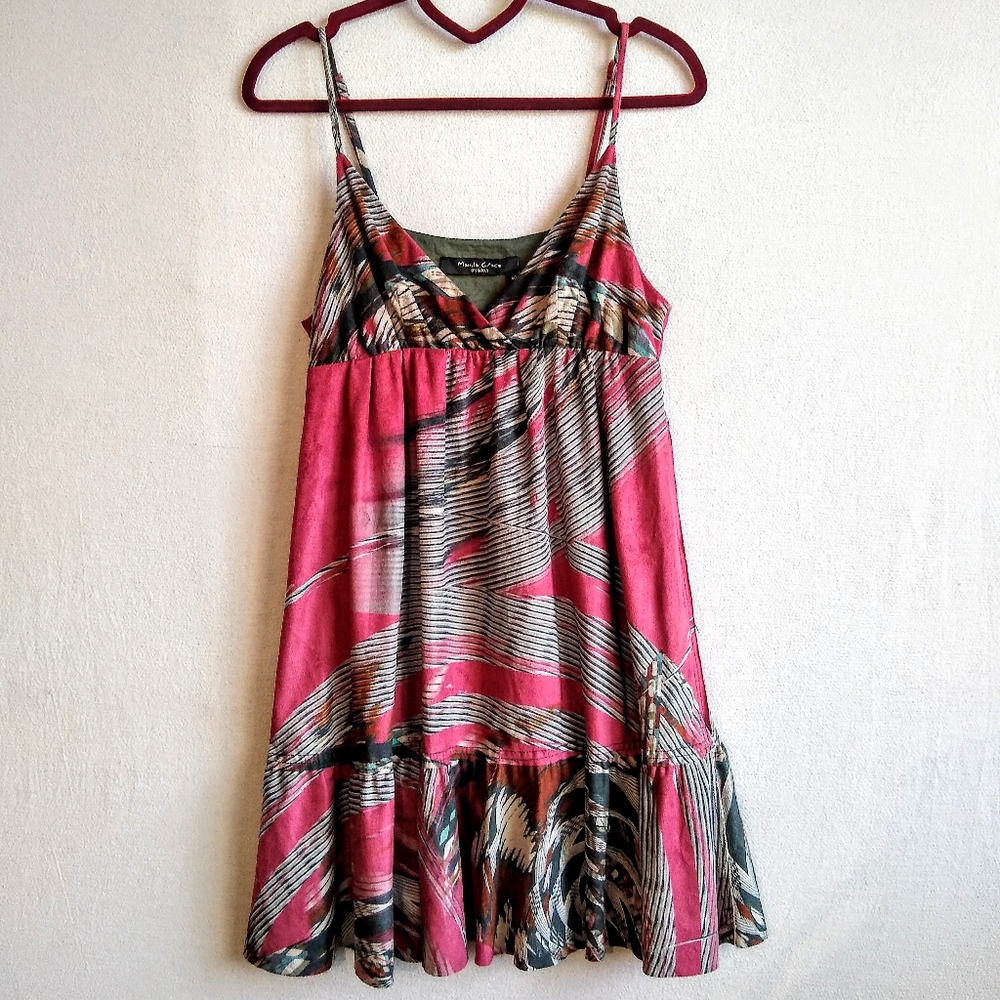 Manila Grace Faux Suede Mini Dress